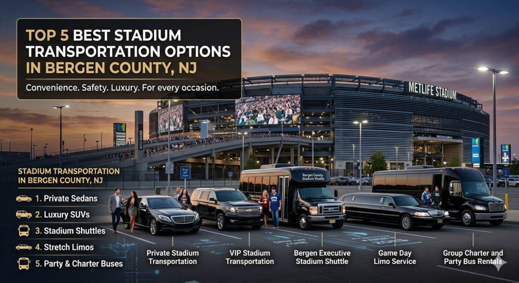 5 Stadium Transportation Options in Bergen County, NJ